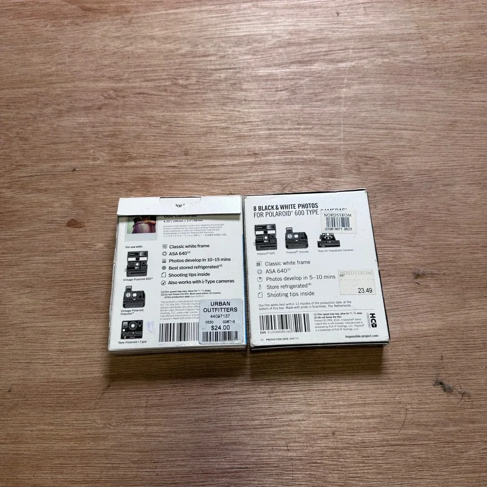 Polaroid Originals Color 600 Film & Impossible B&W Instant Film 2 Pack Bundle